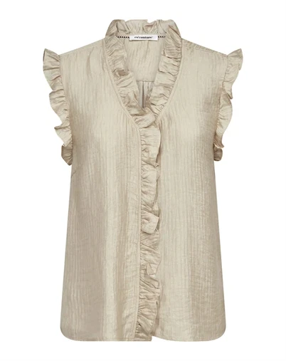 Co' Couture - Tassy CC Frill Top - Bisquit